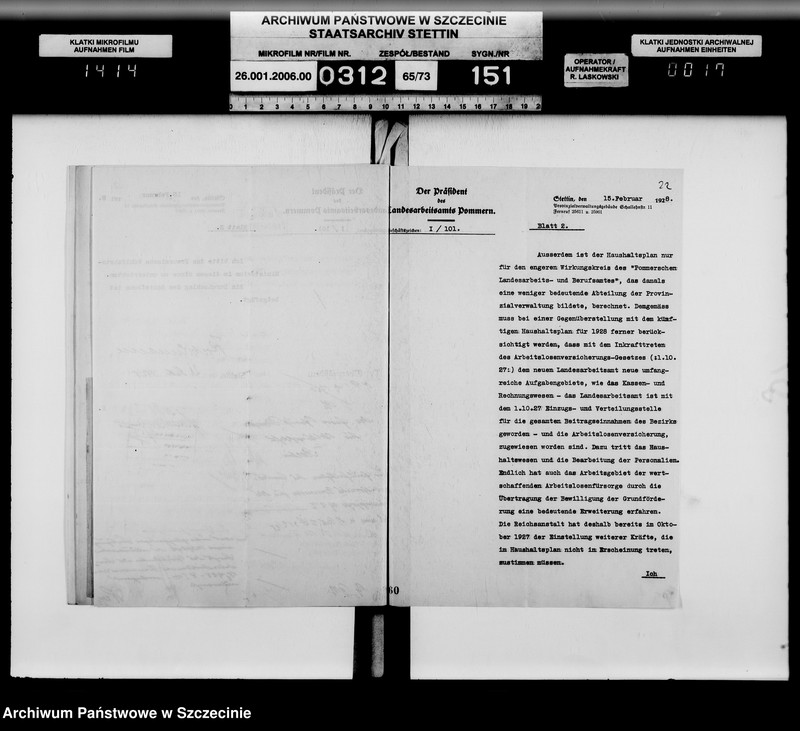 image.from.unit.number "Das Landesarbeitsamt Pommern (Gesetz über Arbeitsvermittlung und Arbeitslosen-Versicherung vom 16 Juli 1927)"