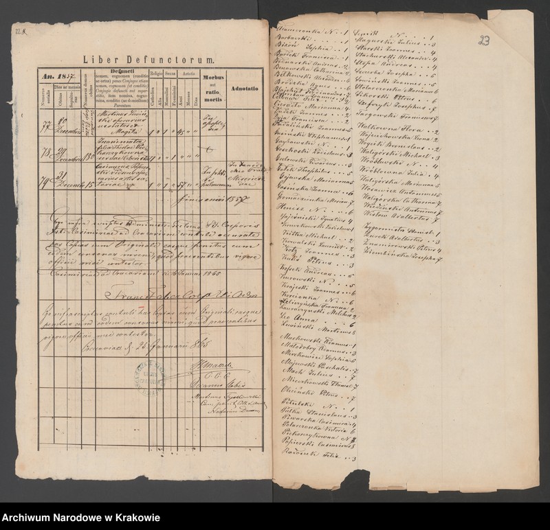 image.from.unit.number "Eccl. paroch. II. Corporis Lati Cracoviae Liber Defunctorum 1856"