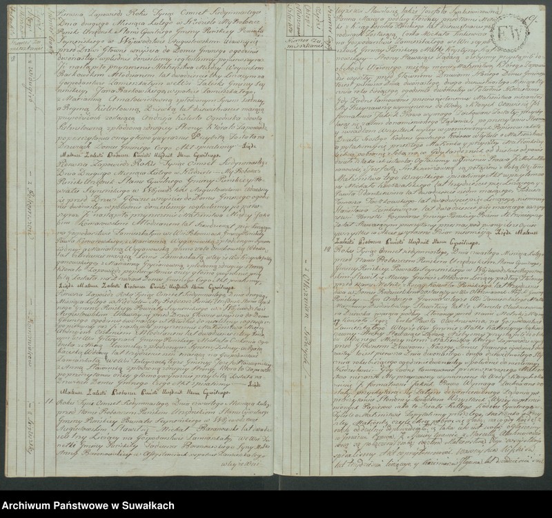 image.from.unit.number "Akta małżeńskie gminy puńskiey od 1-go stycznia do dnia ostatniego grudnia 1817 roku."