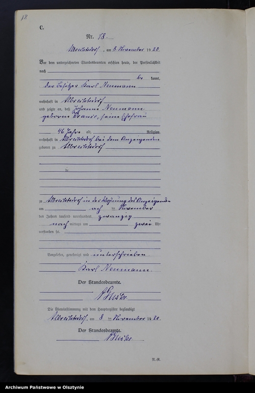 image.from.unit.number "Sterbe-Neben-Register Nr 1 - 20 [ Księga zgonów - wtóropis ]"