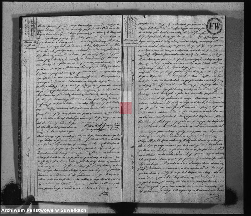 image.from.unit.number "Akta stanu cywilnego urodzonych w gminie seyneńskiey od 1-go stycznia 1813 roku."
