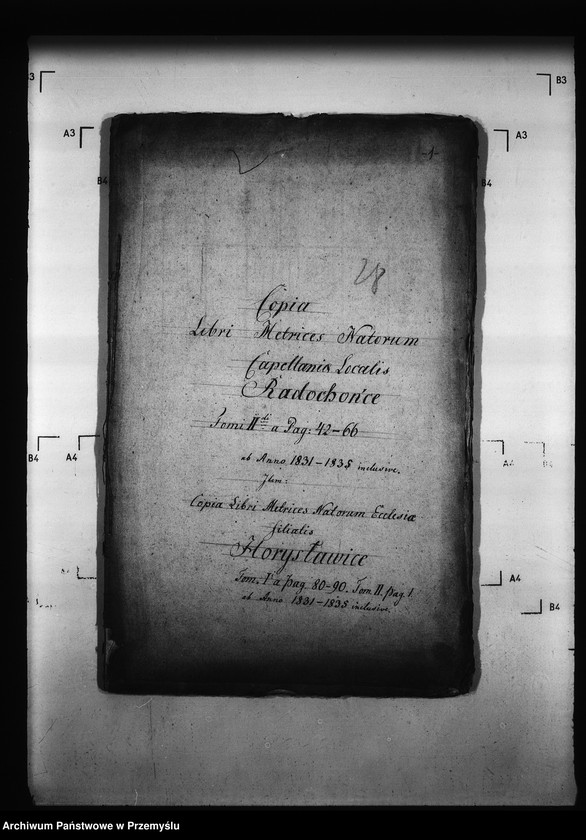 Obraz 5 z jednostki "[Kopie ksiąg metrykalnych parafii Radochońce z filią Horysławice (dekanat Niżankowice)]"