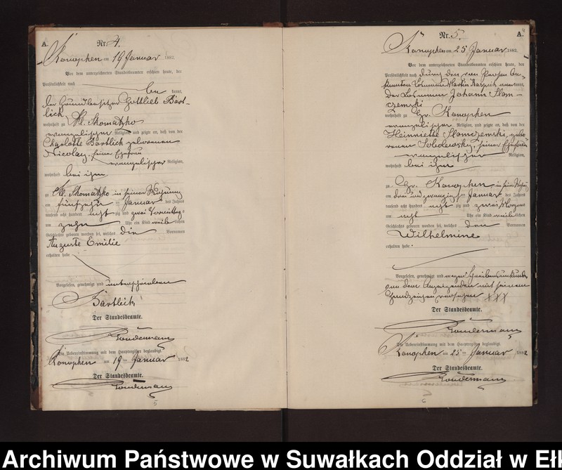 image.from.unit.number "Geburts-Neben-Register des Preussischen Standes-Amtes Gr. Konopken Kreis Loetzen"