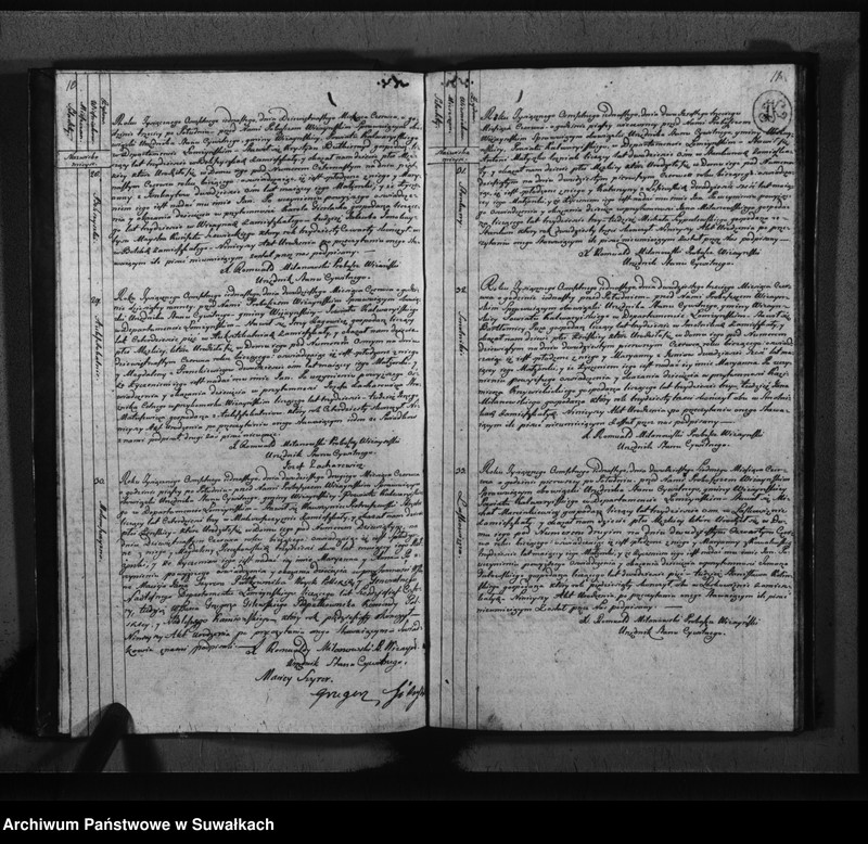 image.from.unit.number "Księga do zapisywania aktów cywilnych urodzenia gminy wiżajńskiey, departamentu łomżyńskiego, powiatu kalwaryjskiego"