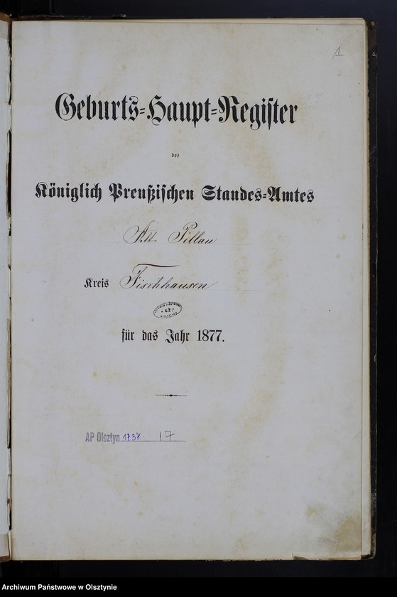 image.from.unit.number "Geburts-Haupt-Register Tom I,Nr 1 - 106"