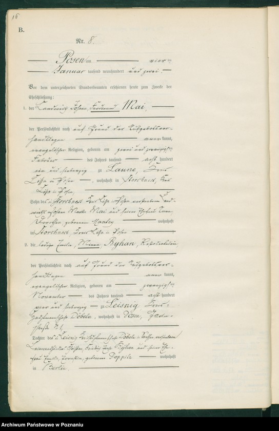 Obraz 18 z jednostki "Księga miejscowa małżeństw t. I"