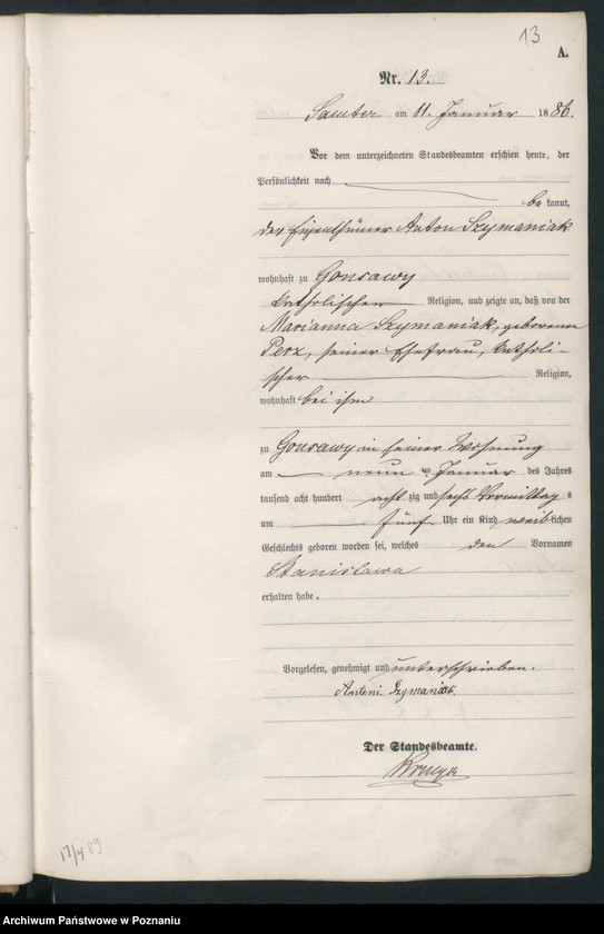 Obraz 16 z jednostki "Księga urodzeń"