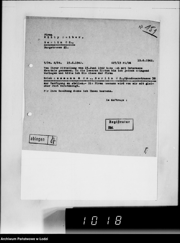 Obraz 14 z jednostki "[Korespondencja z urzędami, instytucjami i firmami] Lit.Da-De."