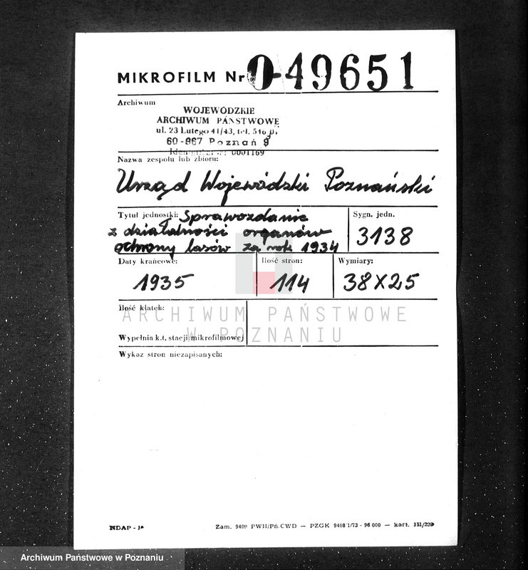image.from.unit.number "Sprawozdanie z działalności organów ochrony lasów za rok 1934"
