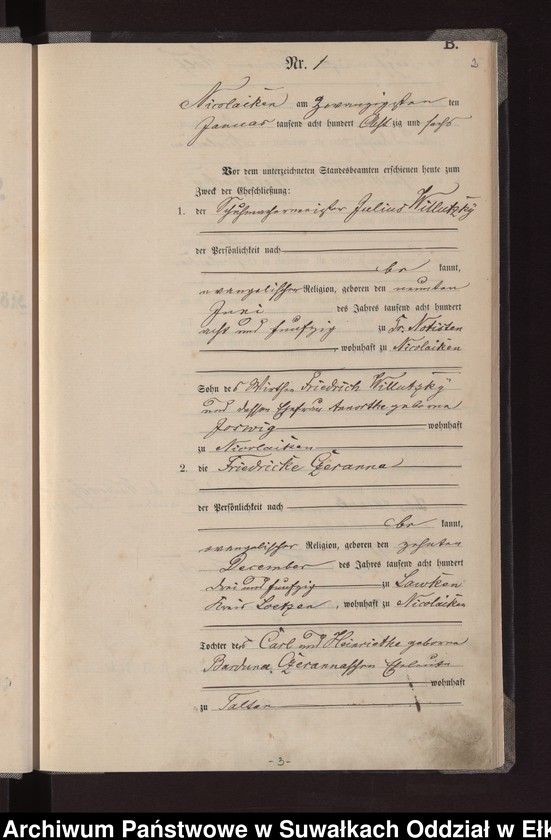 image.from.unit.number "Heiraths-Haupt-Register des Königlichen Preussischen Standes-Amtes Stadt Nikolaiken Kreis Sensburg"