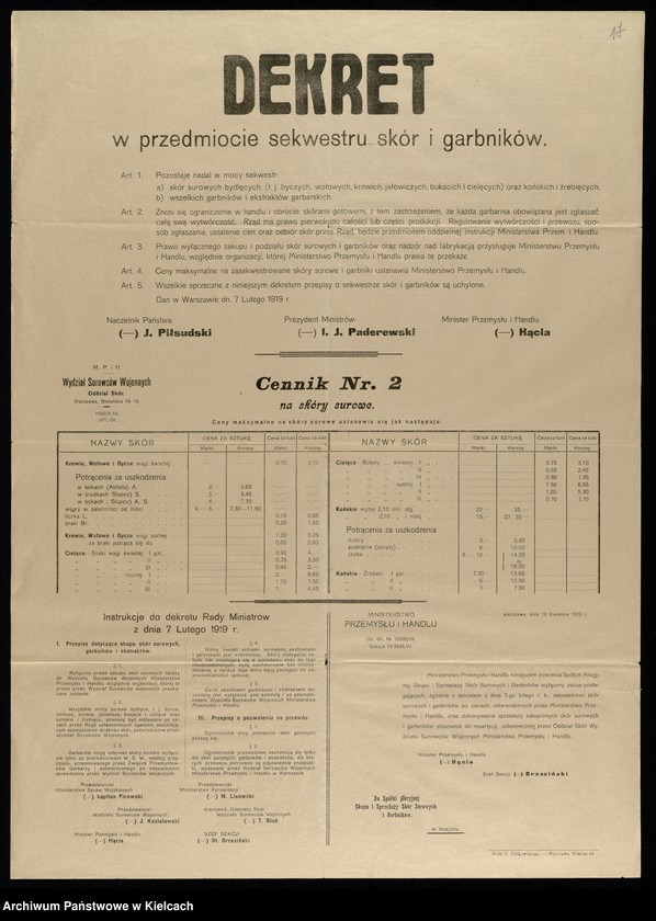 Obraz 19 z kolekcji "Palkaty, odezwy, obwieszczenia111"