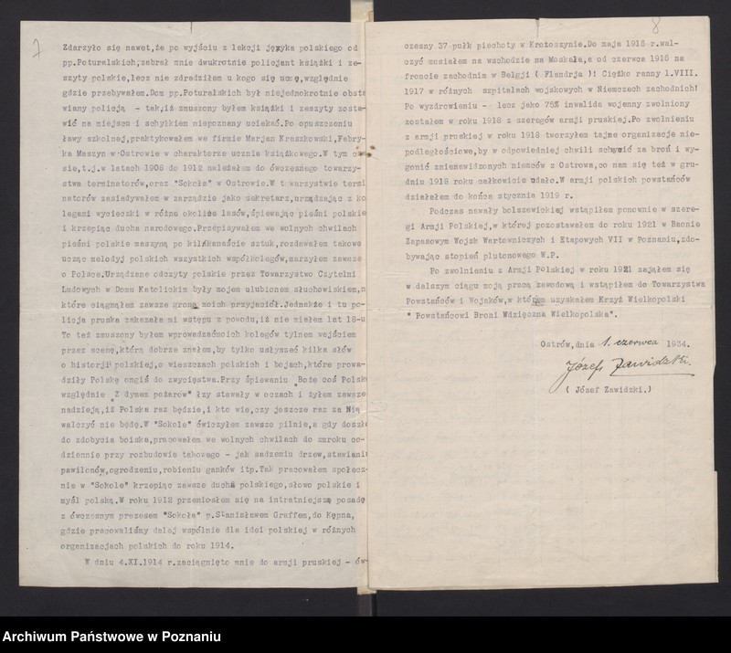 Obraz 10 z jednostki "Lista członków Związku Powstańców Wielkopolskich przesłane przez hitlerowców S.D. - Toruń do S.D. - Leitabschnitt - Poznań."