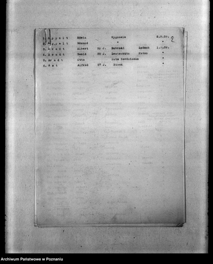 Obraz 6 z jednostki "Zweigstelle Litzmannstadt (Łódź) Alfabetinke Totenlisten"