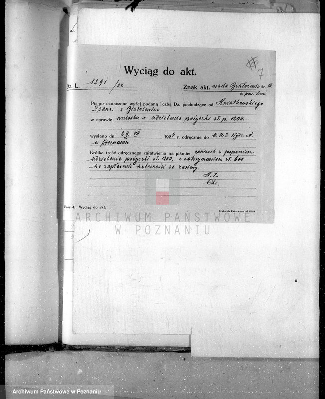 Obraz 11 z jednostki "Białowieżyn III w powiecie żnińskim osada rentowa"