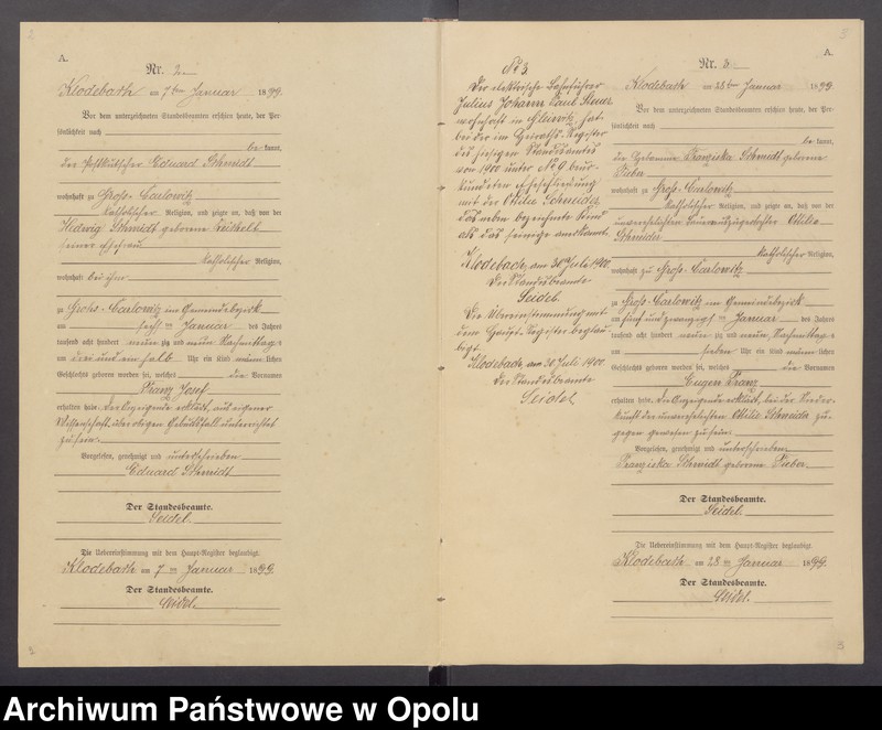 Obraz z jednostki "[Urząd Stanu Cywilnego w Kłodoboku. Księga urodzeń za lata 1890-1899]"