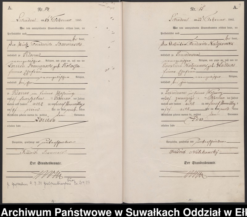 image.from.unit.number "Geburts-Haupt-Register des Königlich Preussischen Standes-Amtes Schaden Kreis Sensburg"