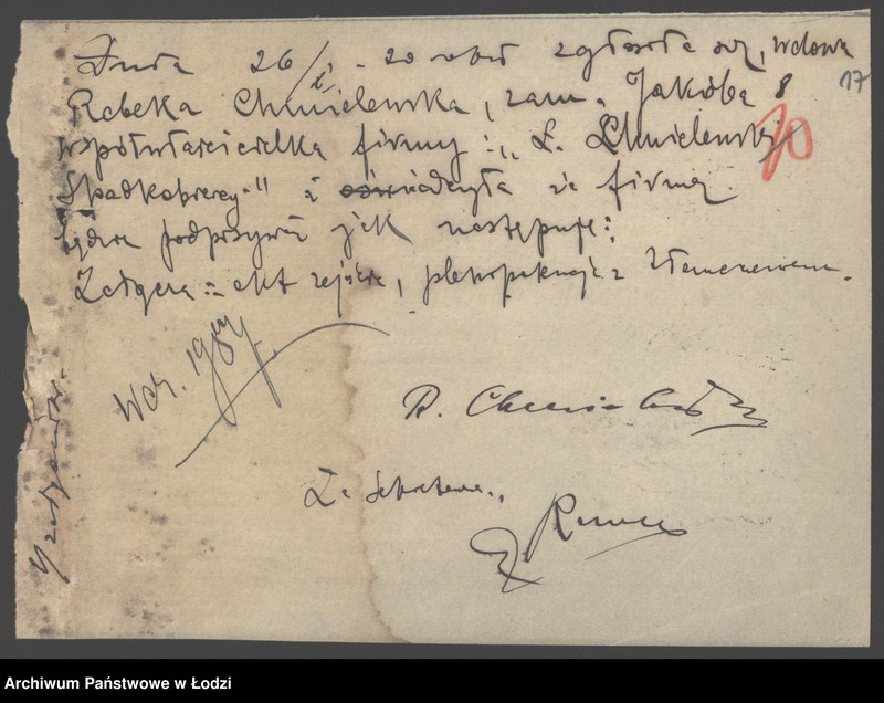 Obraz 19 z jednostki "Lejb Chmielewski, spadkobiercy- fabryka wyrobów metalowych i zegarów ściennych"