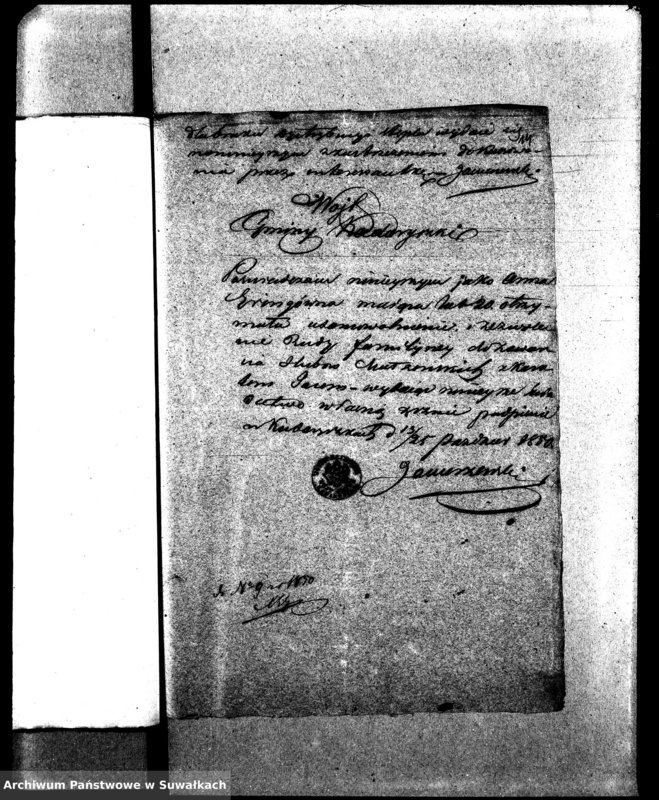 image.from.unit.number "Dowody do aktów małżeństw Parafii Ewangelickiey Wiżayny z roku 1850"