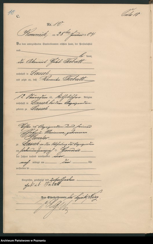 Obraz 13 z jednostki "Sterbe-Haupt-Register"