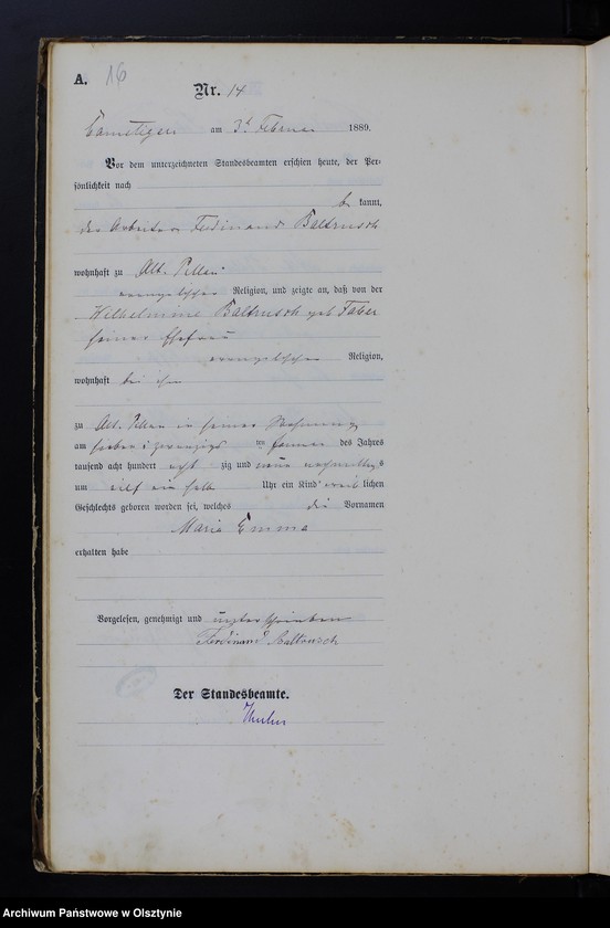 image.from.unit.number "Geburts-Haupt-Register Nr 1 - 199"