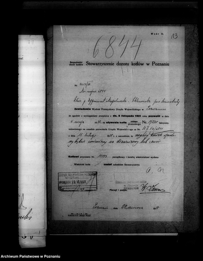 Obraz 20 z jednostki "Z. Niegolewski Chlewiska powiat szamotulski gospodarstwo rolne nr woj. kotła 6844"