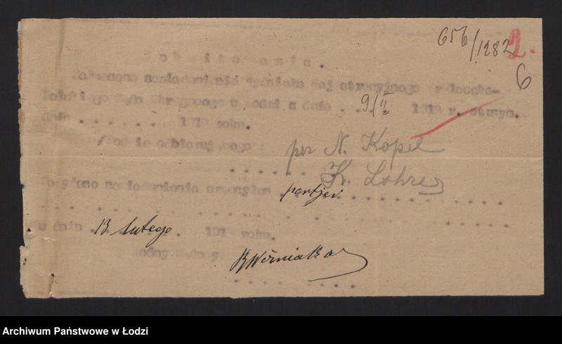 Obraz 8 z jednostki "Natan Kopel - przędzalnia"