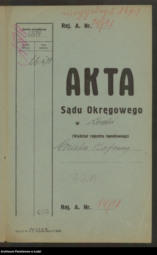 Obraz 2 z jednostki "Brucha Hofnung – sprzedaż towarów łokciowych"