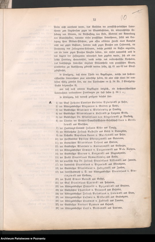 Obraz 14 z jednostki "Anklage - Schrift im Polenprozess 1864"