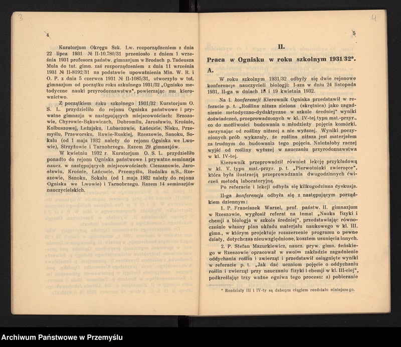 image.from.unit.number "Państwowe Gimnazjum II im. Augusta Witkowskiego w Jarosławiu. Sprawozdanie za rok szkolny 1931/32"