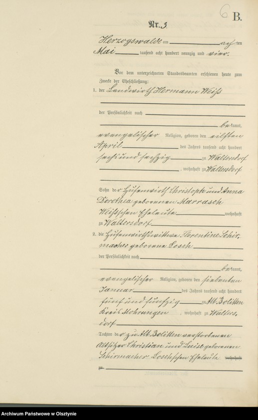 image.from.unit.number "Heiraths-Neben-Register Nr 1 - 21"