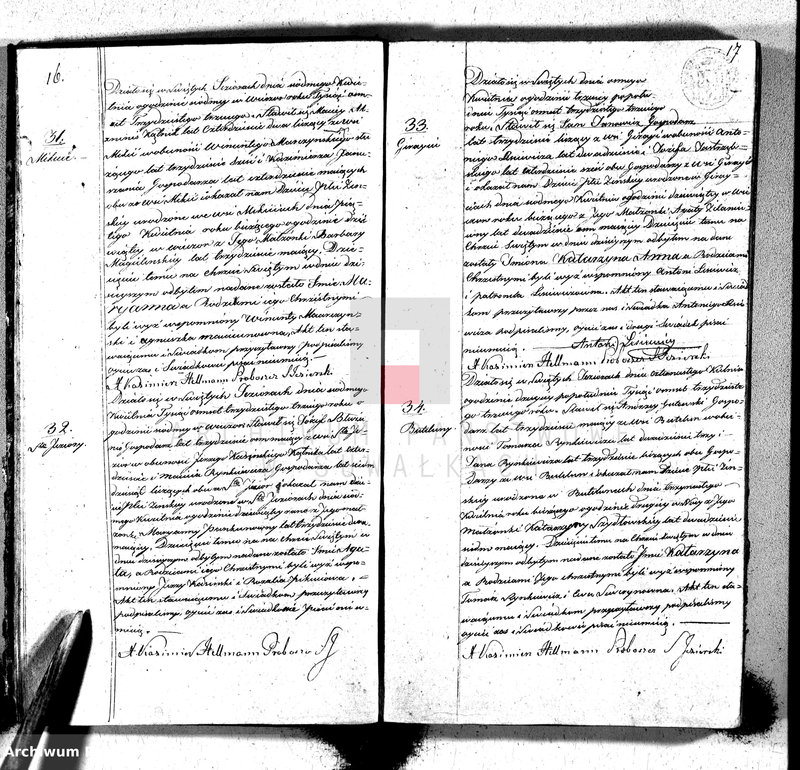 Obraz 11 z jednostki "Duplikat parafij święto jeziorskiey urodzonych, zaślubionychz y zmarłych z roku 1833"