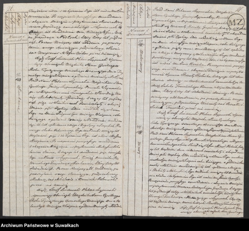 image.from.unit.number "Akta Urodzenia Gminy Leypuńskiej 1 Maja 1809 Roku."