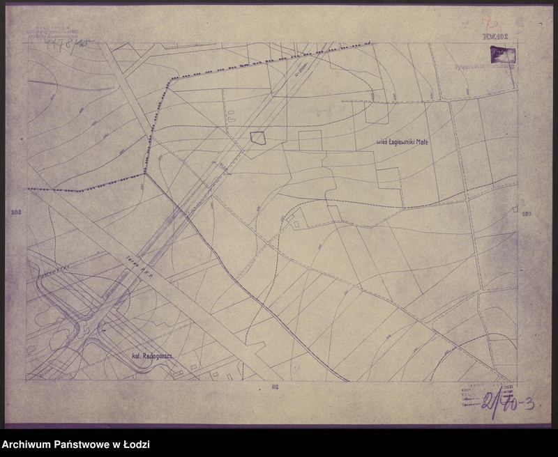 Obraz 4 z jednostki "Plan m. Łodzi 1:2000, odbitka. Sekcja NW102"