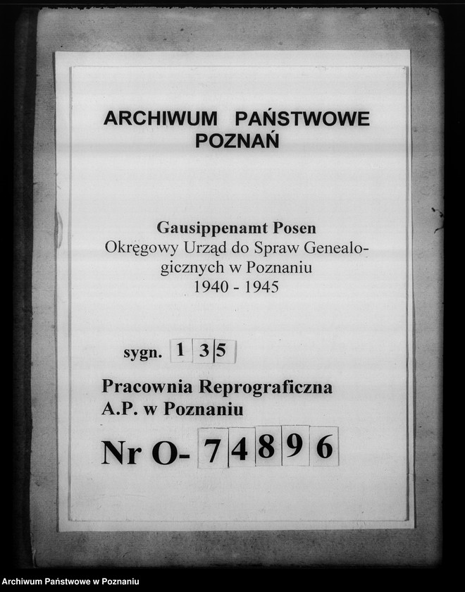 Obraz 1 z jednostki "[Korespondencja w sprawach organizacyjnych, sprawozdanie z działalności Kreissippenamt w Krotoszynie]"