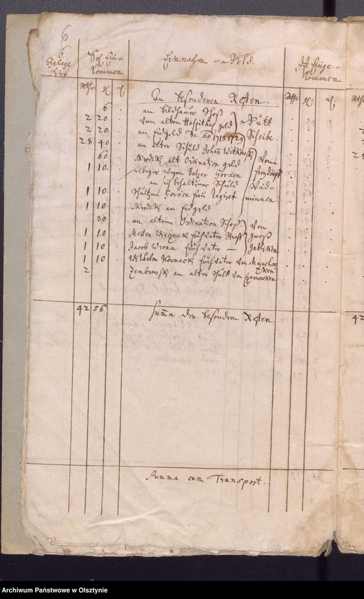 image.from.unit.number "Jahr Kirchen Rechnung der Widminschen Kirchen aller Einnahme und Ausgabe wie auch Bau-Rechnung"