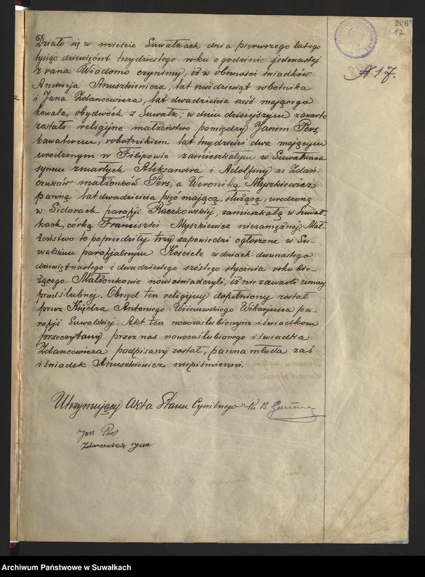 image.from.unit.number "Akty małżeństw 1930"
