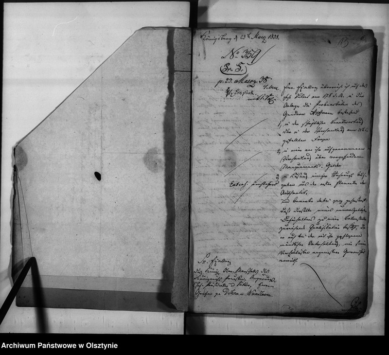 image.from.unit.number "Anstellung des Gensdarm Hoffmann [Johann Friedrich] als Regierungs-Haupt Kassesdiener"