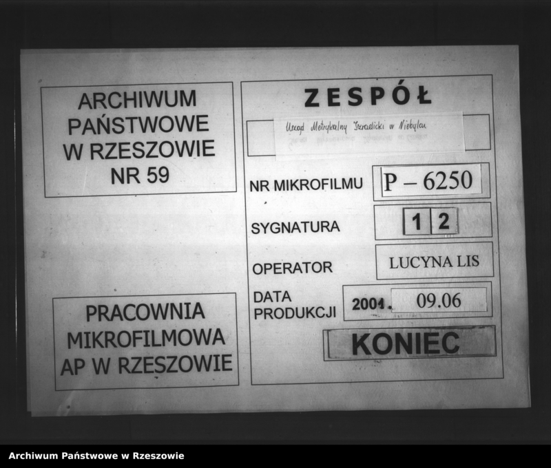 image.from.unit.number "Duplikat księgi urodzin izraelickiego okręgu metrykalnego w Niebylcu"