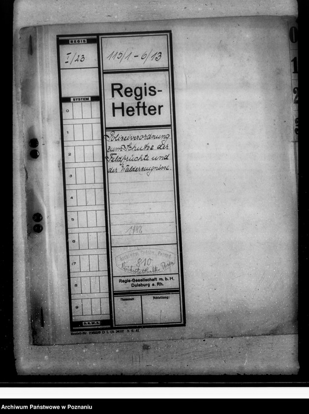 Obraz 4 z jednostki "Polizeiverordnung zum Schutze der Feldfrüchte und der Walderzeugnisse"