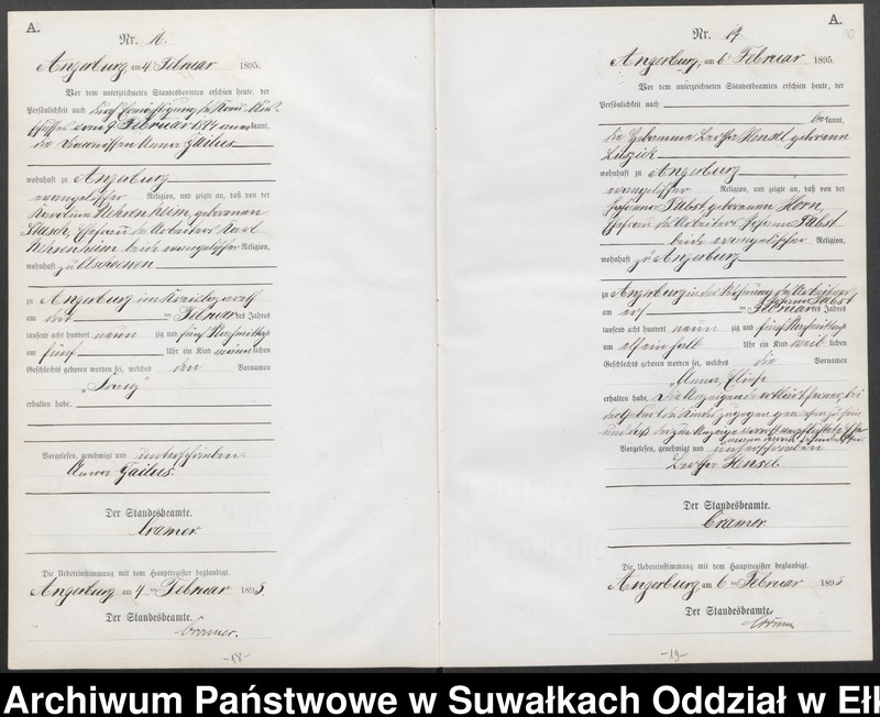 image.from.unit.number "Geburts-Neben-Register des Preussischen Standes-Amtes Angerburg Kreis Angerburg"