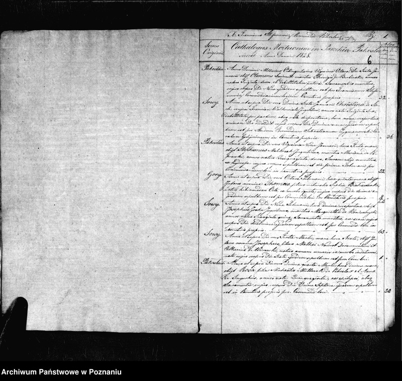 Obraz 6 z jednostki "Liber baptisatorum, mortuorum, copulatorum"