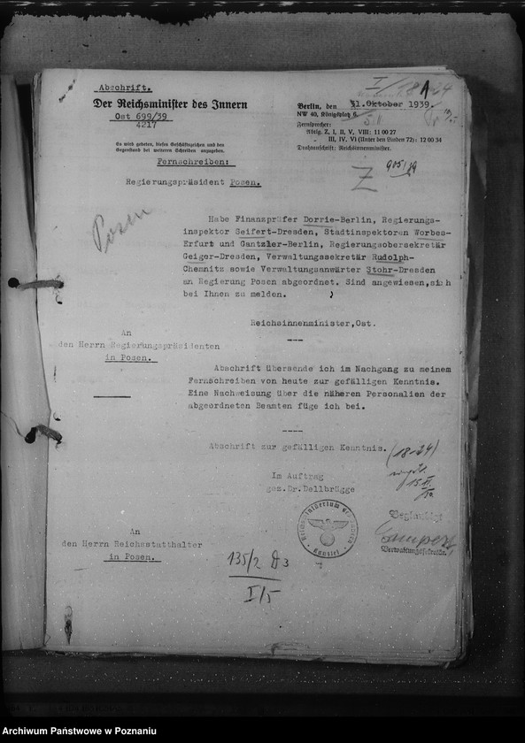 Obraz 5 z jednostki "Besoldung - und Beförderungssachen der Beamten und Angestellten"