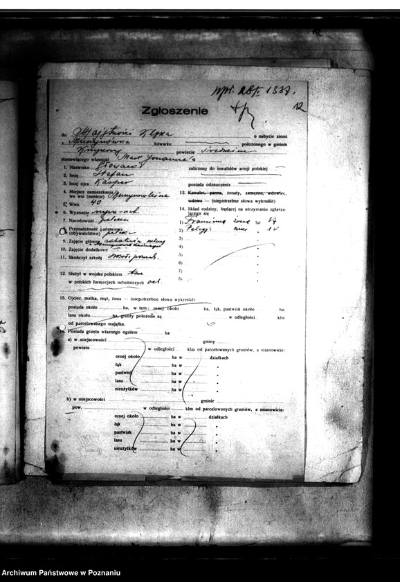 Obraz 17 z jednostki "/Parcelacje majątku Murzynówko powiat średzki/"