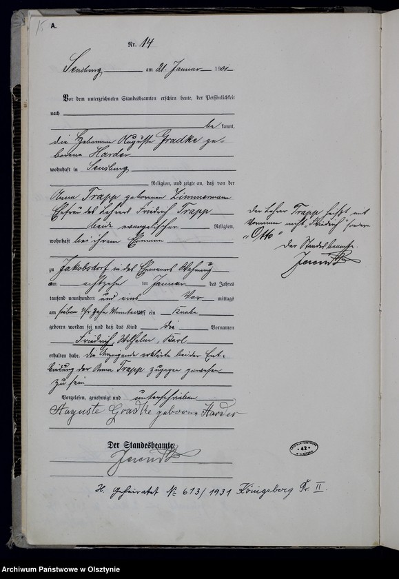 image.from.unit.number "Geburts-Haupt-Register Nr 1 - 354"