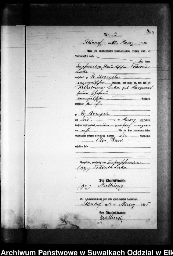 image.from.unit.number "Geburts-Neben-Register des Preussischen Standes-Amtes Gr. Strengeln Kreis Angerburg"