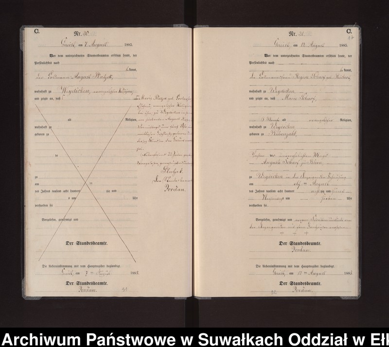 image.from.unit.number "Sterbe-Neben-Register des Königlichen Preussischen Standes-Amtes Gneist Kreis Loetzen"