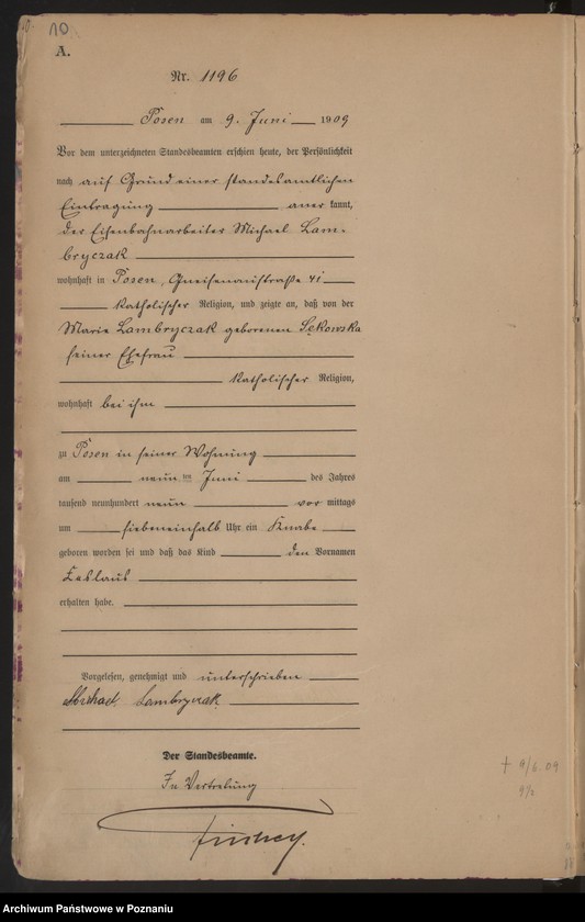 Obraz 12 z jednostki "Księga miejscowa urodzeń tom III [Rejestr główny urodzeń]"