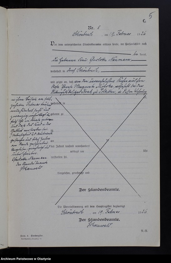 image.from.unit.number "Sterbe-Neben-Register Nr 1 - 43"