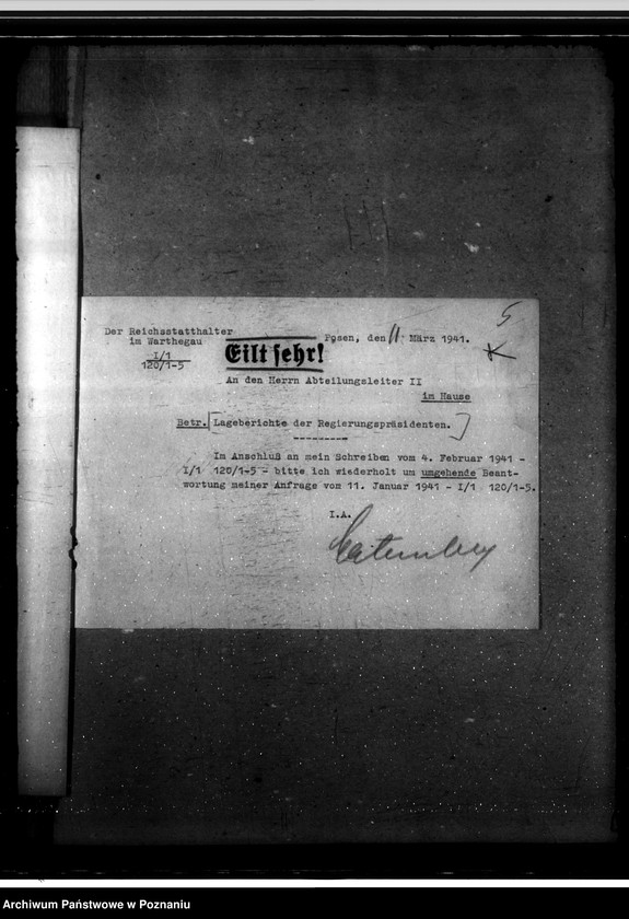 Obraz 8 z jednostki "Lageberichte der Regierungspräsidenten, Gesundheitswesen und Volkspflege"