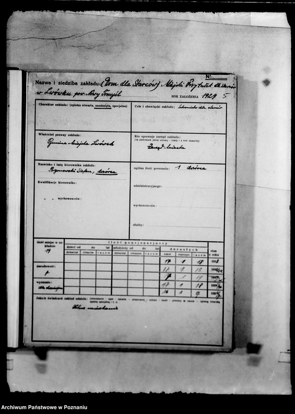 Obraz 9 z jednostki "/Kartoteka stowarzyszeń i zakładów opiekuńczych/"